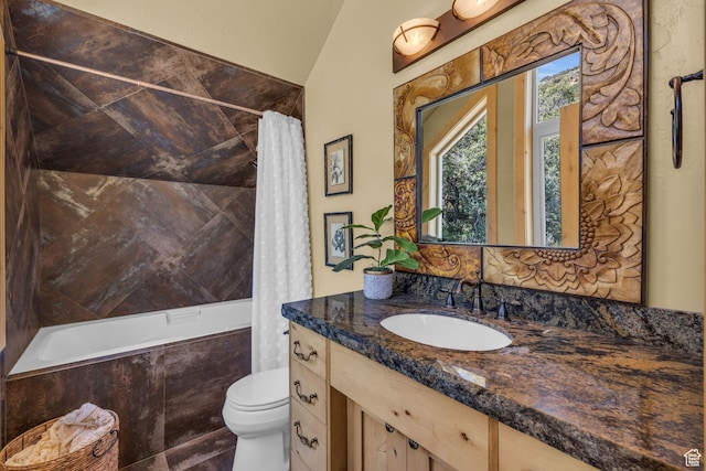 5404 Mountain Vw, Kamas, UT 84036 - bathroom featuring toilet, tiled shower / bath, and vanity