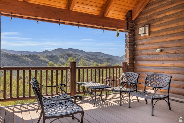 5404 Mountain Vw, Kamas, UT 84036 - wooden terrace with a mountain view