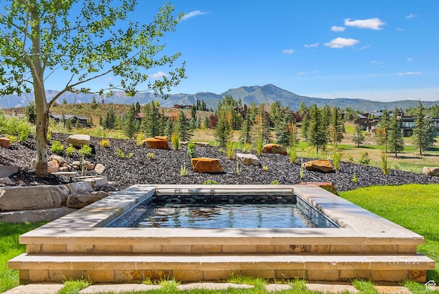 340 Hollyhock St, Park City, UT 84098 - exterior space with a jacuzzi and a mountain view
