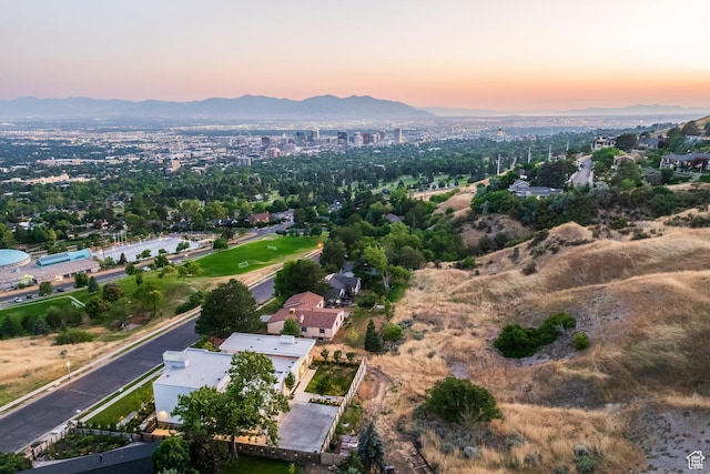 405 N Virginia St, Salt Lake City, UT 84103 - aerial view at dusk featuring a mountain view