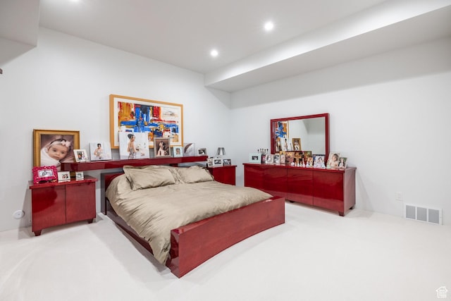 405 N Virginia St, Salt Lake City, UT 84103 - bedroom featuring carpet, recessed lighting, and visible vents
