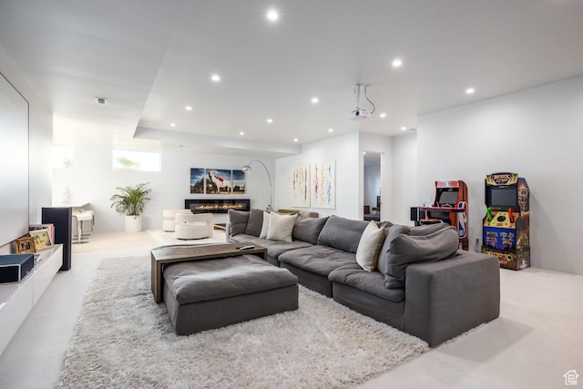 405 N Virginia St, Salt Lake City, UT 84103 - living area with carpet, recessed lighting, and visible vents