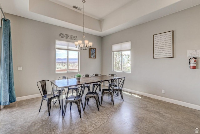 3243 S 4900 W, Hurricane, UT 84737 - dining space with a raised ceiling, a wealth of natural light, baseboards, and visible vents