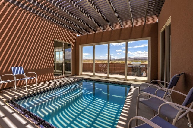 3243 S 4900 W, Hurricane, UT 84737 - pool featuring a pergola, a patio, and a mountain view