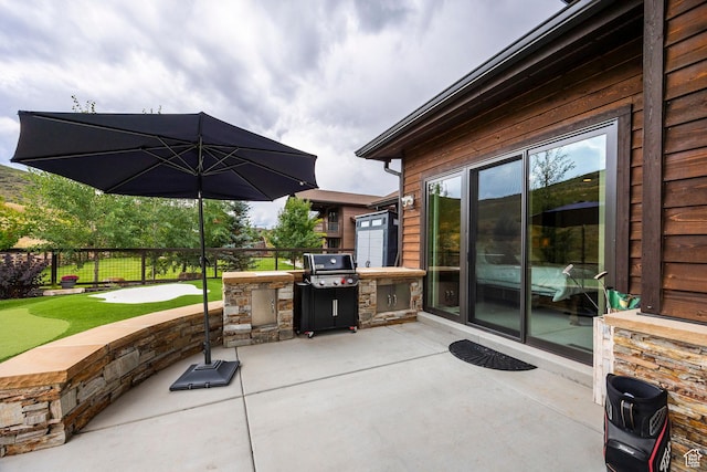 626 Thorn Creek Dr, Kamas, UT 84036 - view of patio with exterior kitchen