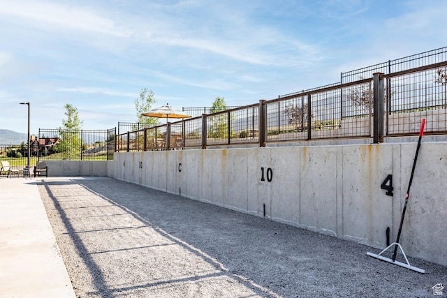 exterior space with fence