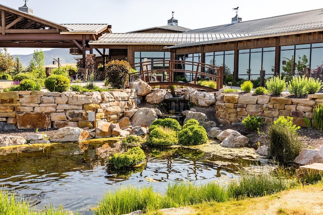 626 Thorn Creek Dr, Kamas, UT 84036 - exterior space featuring a garden pond