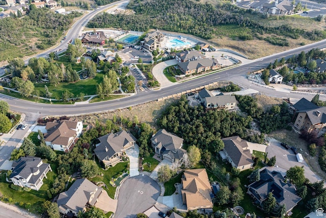 bird's eye view with a residential view