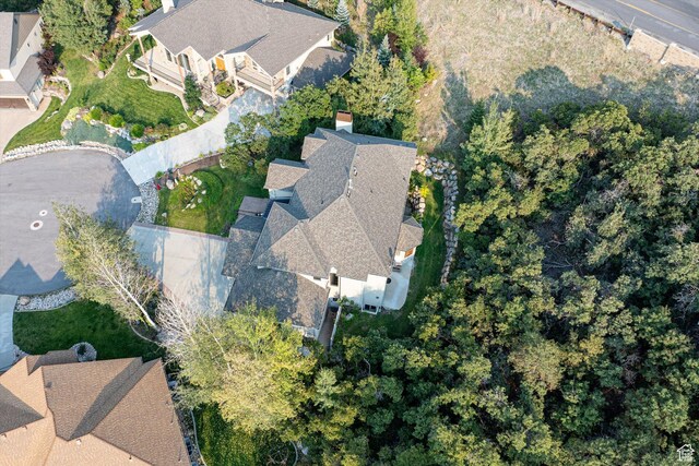 bird's eye view with a residential view