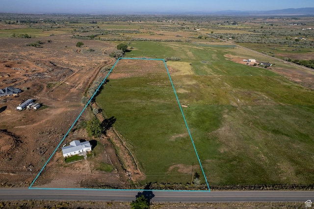drone / aerial view featuring a rural view