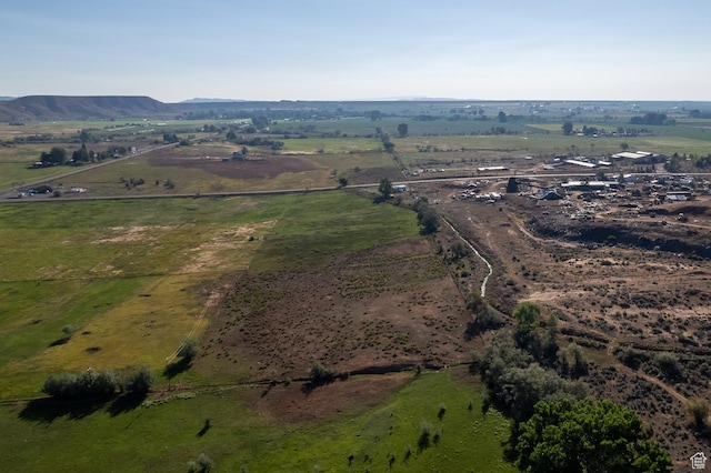 aerial view with a rural view