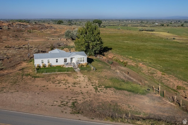 bird's eye view featuring a rural view