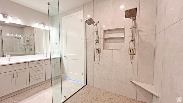 5178 W 2150 S, Hurricane, UT 84737 - bathroom with tiled shower and double vanity