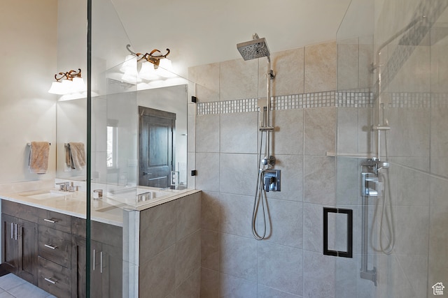 1375 E Lasso Trl, Hideout, UT 84036 - bathroom featuring a shower with door and vanity