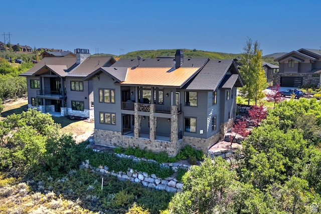1375 E Lasso Trl, Hideout, UT 84036 - rear view of house with a balcony