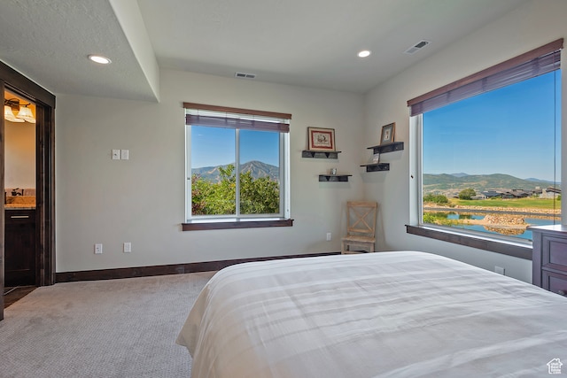 1375 E Lasso Trl, Hideout, UT 84036 - carpeted bedroom with a mountain view and ensuite bath