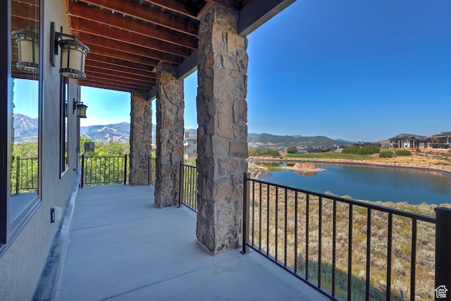 1375 E Lasso Trl, Hideout, UT 84036 - balcony featuring a water and mountain view