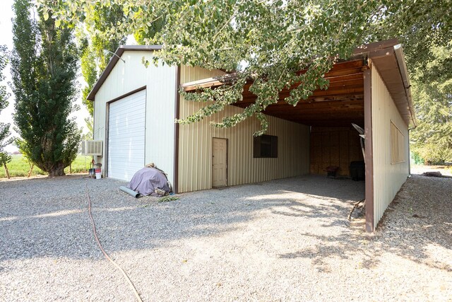 garage with a garage