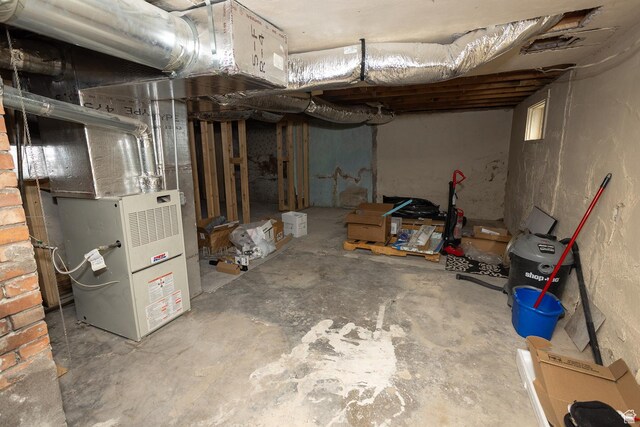 566 S Main St, Lyman, UT 84749 - unfinished basement with heating unit
