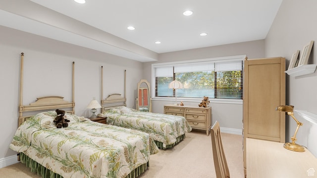 5210 Skyline Pkwy, Ogden, UT 84403 - bedroom with light carpet, baseboards, and recessed lighting