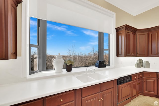 5210 Skyline Pkwy, Ogden, UT 84403 - kitchen with light countertops, a sink, and dishwasher