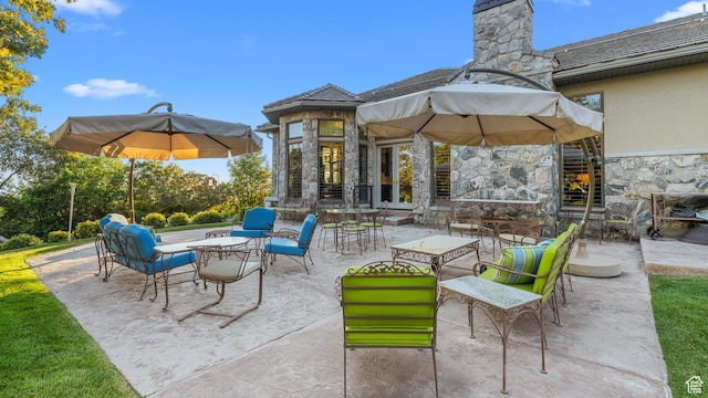 5210 Skyline Pkwy, Ogden, UT 84403 - view of patio / terrace featuring an outdoor living space with a fireplace