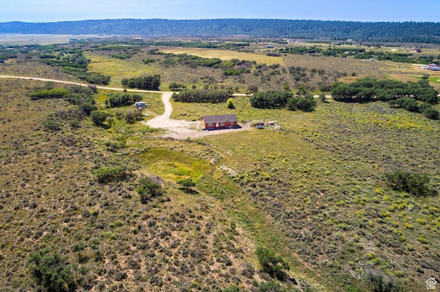 aerial view with a rural view