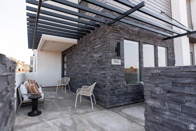 5394 S Aquamarine Ln, St George, UT 84790 - view of patio with a pergola