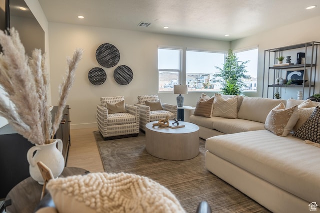 5394 S Aquamarine Ln, St George, UT 84790 - living room with dark hardwood / wood-style floors