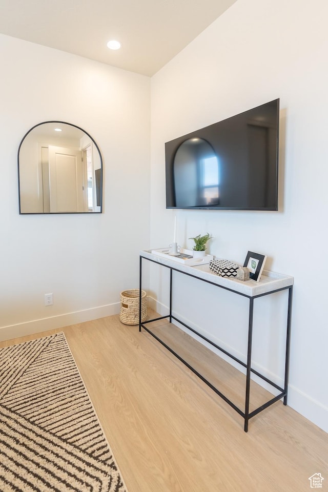 5394 S Aquamarine Ln, St George, UT 84790 - details with hardwood / wood-style flooring