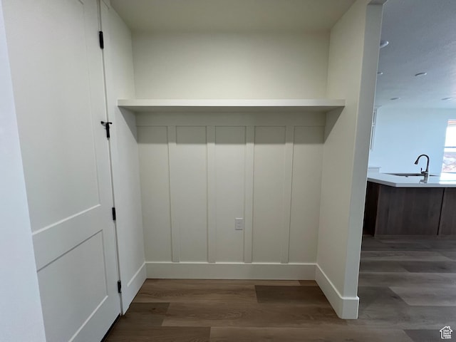 1136 N 1875 E Unit 1, Layton, UT 84040 - mudroom with wood finished floors, a sink, and baseboards