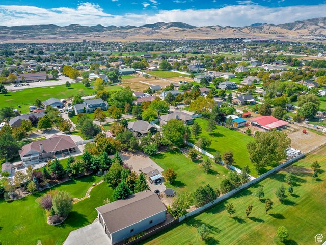 2768 W Country Classic Dr, Bluffdale, UT 84065 - birds eye view of property with a residential view and a mountain view