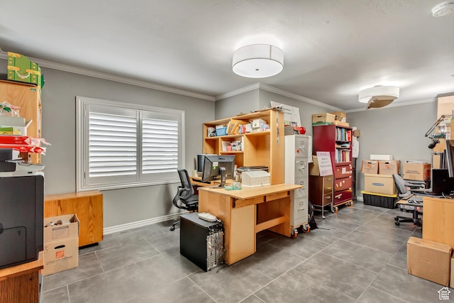 2768 W Country Classic Dr, Bluffdale, UT 84065 - tiled office space featuring crown molding