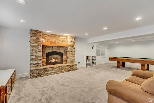 2768 W Country Classic Dr, Bluffdale, UT 84065 - recreation room with recessed lighting, carpet, and billiards