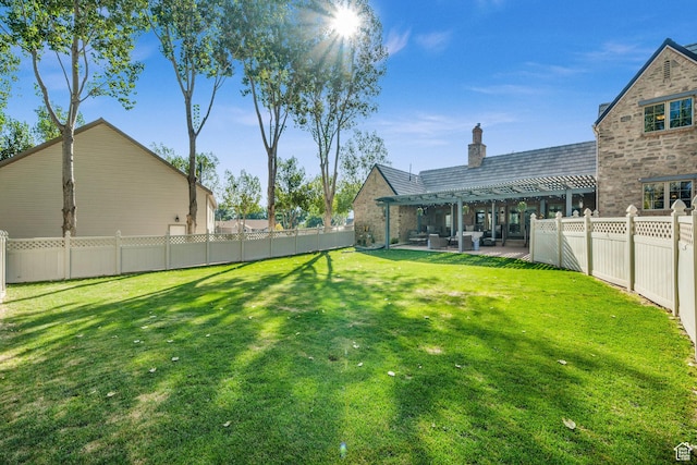 2218 W 2575 N, Cedar City, UT 84721 - view of yard with a fenced backyard, a patio, and a pergola