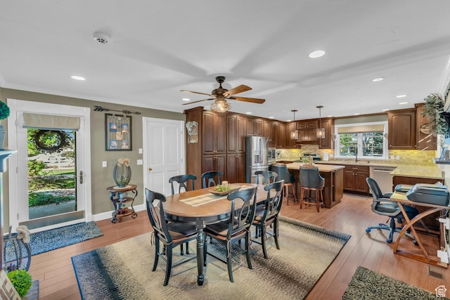 2218 W 2575 N, Cedar City, UT 84721 - dining room with ornamental molding and light wood-style flooring