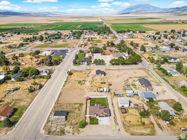aerial view featuring a mountain view