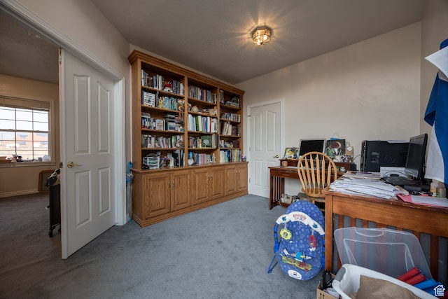 view of carpeted office