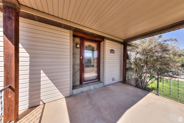 view of doorway to property