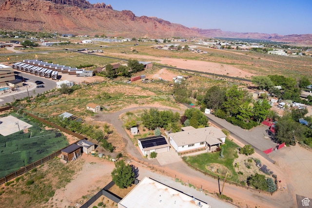aerial view featuring a mountain view