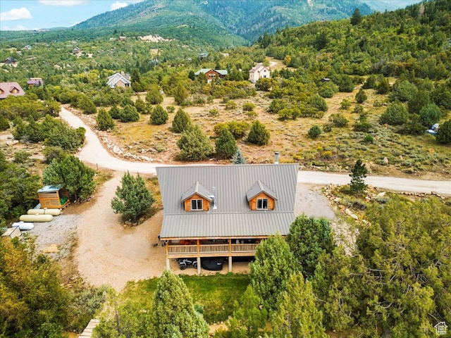 14775 N 12565 E 66&67, Mount Pleasant, UT 84647 - birds eye view of property featuring a forest view and a mountain view