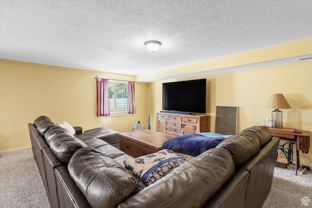 14775 N 12565 E 66&67, Mount Pleasant, UT 84647 - carpeted living area featuring visible vents and a textured ceiling