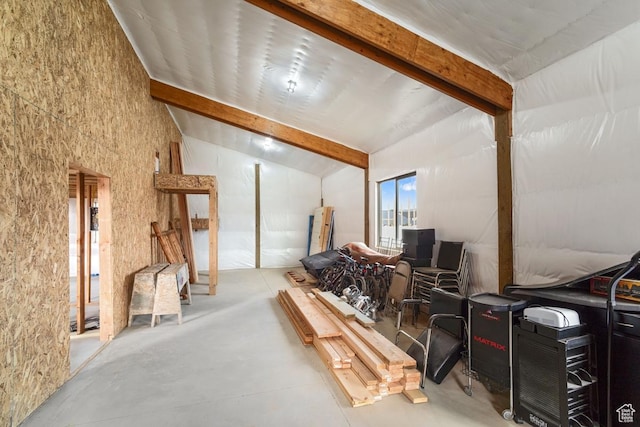 1806 S Summit Haven Dr Unit 1, Francis, UT 84036 - misc room featuring concrete floors and lofted ceiling with beams