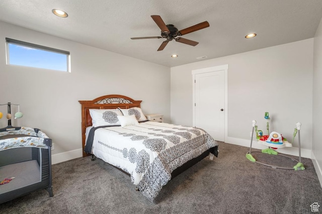 1806 S Summit Haven Dr Unit 1, Francis, UT 84036 - carpeted bedroom featuring recessed lighting, a ceiling fan, and baseboards