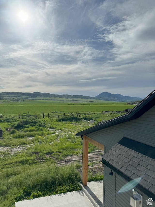 property view of mountains featuring a rural view