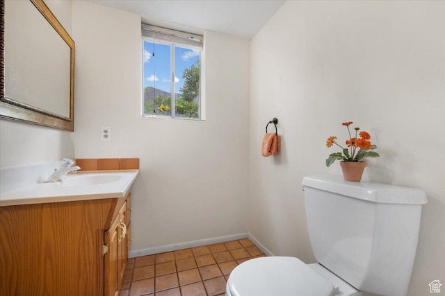2328 W 300 N, Provo, UT 84601 - half bath with vanity, tile patterned floors, toilet, and baseboards