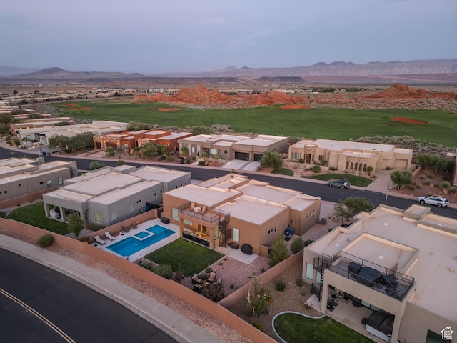 3318 S Red Rock Way, Hurricane, UT 84737 - birds eye view of property with a mountain view and a residential view