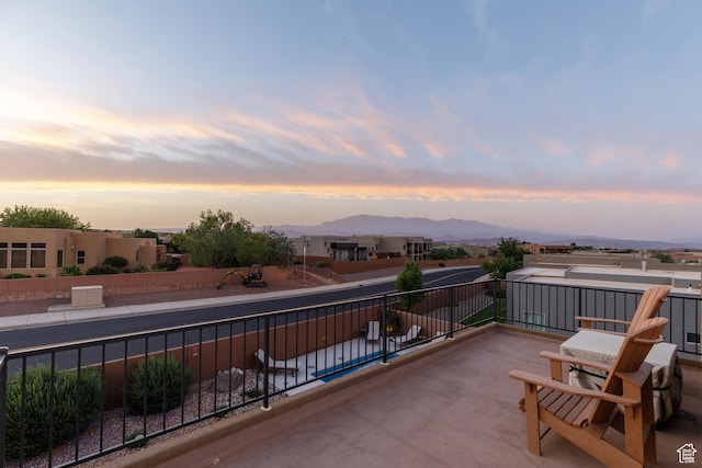 3318 S Red Rock Way, Hurricane, UT 84737 - view of patio / terrace featuring a balcony and a mountain view