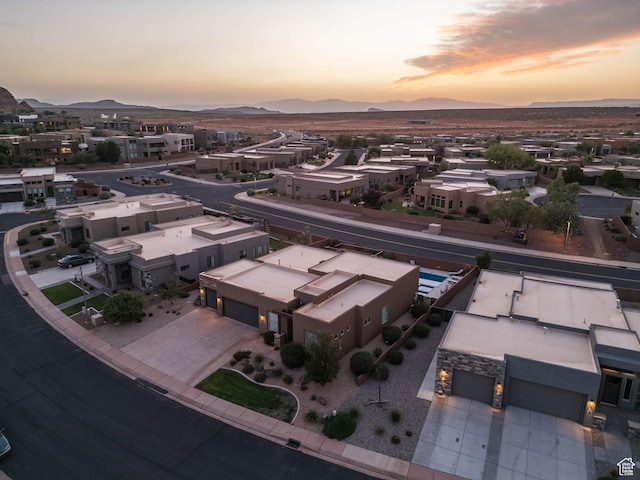 3318 S Red Rock Way, Hurricane, UT 84737 - aerial view at dusk featuring a mountain view