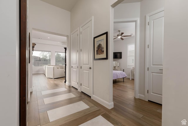 3318 S Red Rock Way, Hurricane, UT 84737 - corridor featuring baseboards and wood finished floors